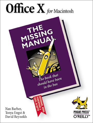 Book cover : Office X for Macintosh: The Missing Manual