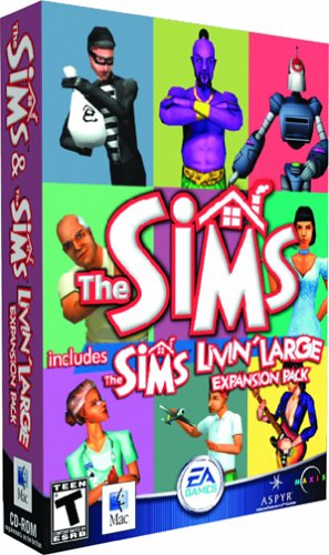 Game cover : The Sims and The Sims Livin' Large Expansion Pack (Mac)