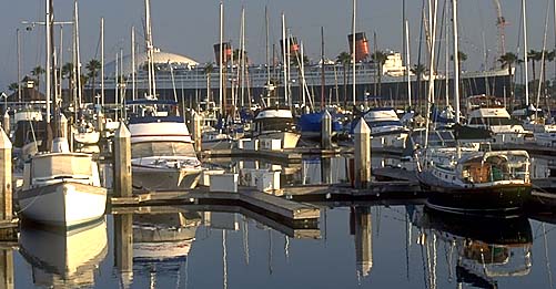 Queen Mary Through Harbor Boats