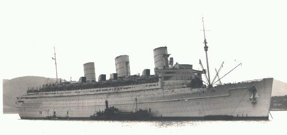 Queen Mary as a WWII
Troopship